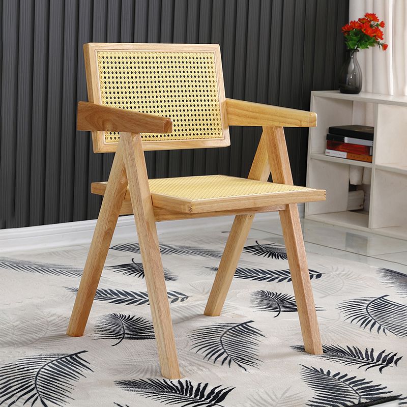 Modern Kitchen Opening Back Dining Arm Chair Solid Wood Dining Arm Chair Clearhalo ' kitchen&dining_furn' 'Dining Chairs' 'Dining Tables & Seating' 'dining_chair' 'furn' 'furn_dining_chair' 'Furniture' 'furniture_dining_chair' 'Kitchen & Dining Furniture' 'kitchen' 1200x1200_0bb0f5a3-cde7-46ac-8209-da4910fb0792