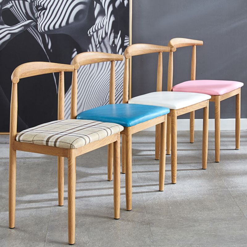 Contemporary Style Metal Kitchen Chairs Set Open Back Side PU Leather Chair Clearhalo ' kitchen&dining_furn' 'Dining Chairs' 'Dining Tables & Seating' 'dining_chair' 'furn' 'furn_dining_chair' 'Furniture' 'furniture_dining_chair' 'Kitchen & Dining Furniture' 'kitchen' 1200x1200_0bb1c4cf-2fa9-4346-a955-df35912cadf8