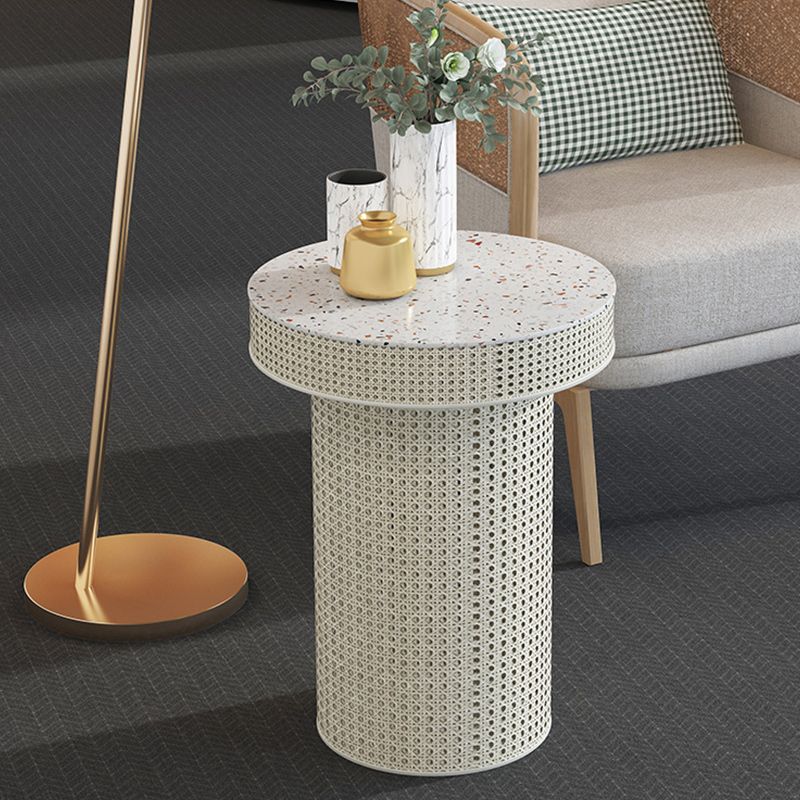 Contemporary Round Cocktail Table Single Slate Coffee Cocktail Table Clearhalo 'Coffee & Accent Tables' 'Coffee Tables' 'coffee_tables' 'furn' 'furn_coffee_tables' 'Furniture' 'Living Room Furniture' 1200x1200_0bb2da3a-e05a-4350-aafe-5bde0ffbd226