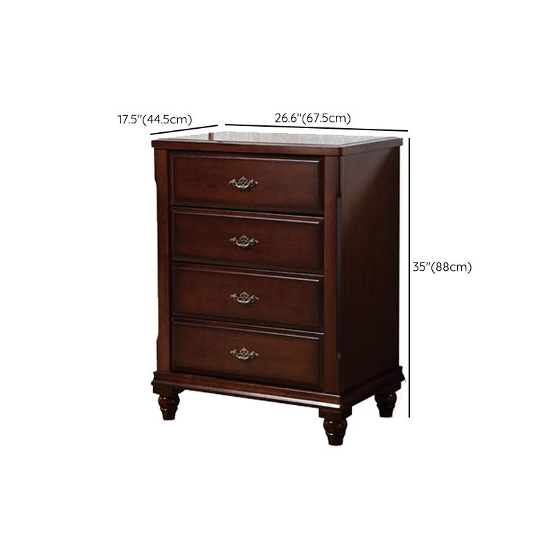 Dark Brown 3/4/5 Drawer Chest 26.57" Wide Solid Wood Accent Chest Clearhalo 'Cabinets & Chests' 'cabinets_chests' 'furn' 'furn_cabinets_chests' 'Furniture' 'Living Room Furniture' 1200x1200_0bb487ef-eb5e-4da6-a61b-c018e7c0858f