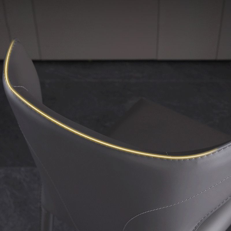 Contemporary Leather Dining Chair Armless Wingback Side Chair Clearhalo 'Dining Chairs' 'Dining Tables & Seating' 'dining_chair' 'furn' 'furn_dining_chair' 'Furniture' 'furniture_dining_chair' 'Kitchen & Dining Furniture' 1200x1200_0bb550a9-1655-479a-9ab0-97e54ea1e3c3