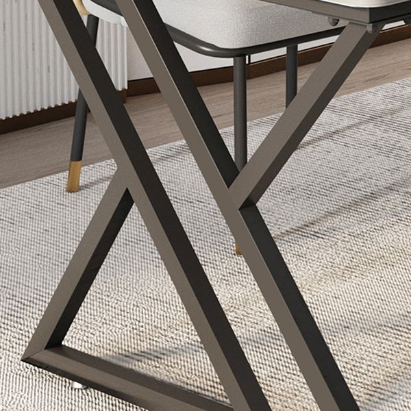 Zeitgenössischer Stil rechteckiger Schreibtisch Stein Schlitten Basis Büro Schreibtisch