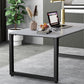 Bureau d'écriture contemporain 29.5 "H bureau de bureau rectangulaire avec des jambes en métal