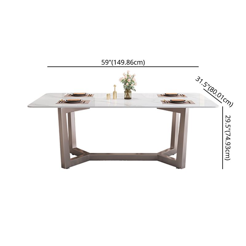 Standard Marble Top Dining Set with Metallic Legs Base for Dining Furniture Clearhalo 'Dining Room Sets' 'Dining Tables & Seating' 'dining_room_set' 'furn' 'furn_dining_room_set' 'Furniture' 'furniture_dining_room_set' 'Kitchen & Dining Furniture' 'kitchen&dining_furn' 'kitchen' 1200x1200_0bb642df-0388-40ae-a6d1-718d6668b627