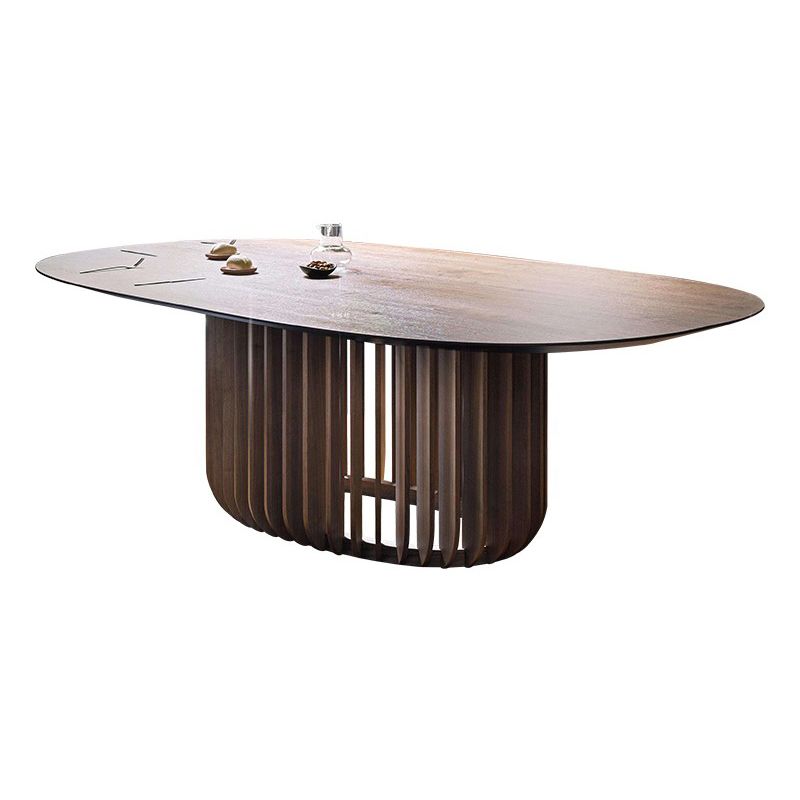 Solid Wood Modern Oval Dining Table Wood Top Table for Kitchen and Dining Room Clearhalo ' dining_table' 'Dining Tables & Seating' 'Dining Tables' 'furn' 'furn_dining_table' 'Furniture' 'furniture_dining_table' 'Kitchen & Dining Furniture' 'kitchen&dining_furn' 'kitchen' 'kitchen_dining_table' 1200x1200_0bb7647f-2e93-4fc1-8df5-040970ad207c