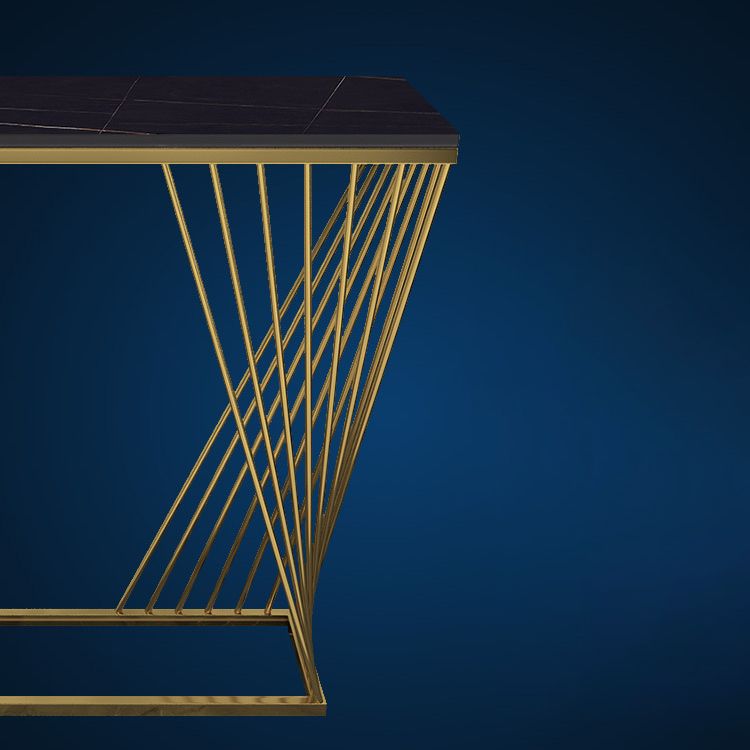 Modern Stone Console Sofa Table Rectangle Iron End Table for Hall Clearhalo 'Console Tables' 'console_tables' 'Entry & Mudroom Furniture' 'furn' 'furn_console_tables' 'Furniture' 1200x1200_0bbadd78-4d13-45e7-996e-c3e2efdd94fd