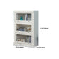 Urban Wooden Shelf Bookcase White Closed Back Bookshelf with Doors