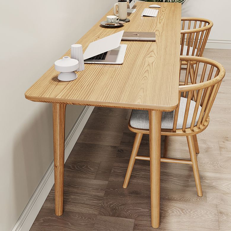 Modern Style Home Writing Desk Curved Solid Wood Office Desk Clearhalo 'furn' 'furn_office_desk' 'Furniture' 'furniture_office_desk' 'Office Desks' 'Office Furniture' 'office_desk' 1200x1200_0bbd2c7c-c93e-4760-9c51-56487dd93174