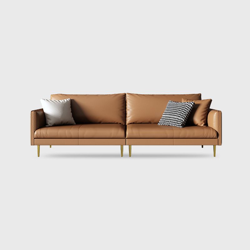 Leather Modern Sofa 33"W Square Arm Loose Back Sofa for Living Room Clearhalo 'furn' 'furn_sofas' 'Furniture' 'furniture_sofas' 'kitchen' 'kitchen_sofas' 'Living Room Furniture' 'Sofa' 'sofas' 1200x1200_0bbda8b2-48e2-430c-ab5a-7ca282d531ab