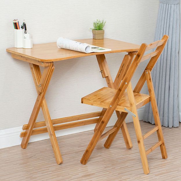 Adjustable Height Solid Wood Office Desk Modern Folding Writing Desk