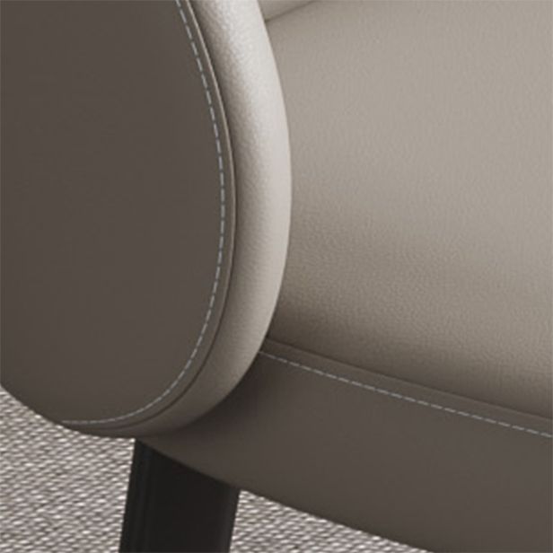 Contemporary Armless Dining Chairs Parsons Chair with Iron Legs for Home Use Clearhalo ' kitchen&dining_furn' 'Dining Chairs' 'Dining Tables & Seating' 'dining_chair' 'furn' 'furn_dining_chair' 'Furniture' 'furniture_dining_chair' 'Kitchen & Dining Furniture' 'kitchen' 1200x1200_0bbe3ed1-13b8-49e5-878f-24a3787d14ea