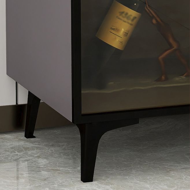 Modern Stone Buffet Sideboard White 33.4"H Dining Room Buffet Server with 2 Glass Doors Clearhalo 'buffet_sideboard' 'Buffets & Sideboards' 'Furniture' 'furniture_buffet_sideboard' 'Kitchen & Dining Furniture' 1200x1200_0bbe9340-3af2-4363-8e37-8821f1524b83