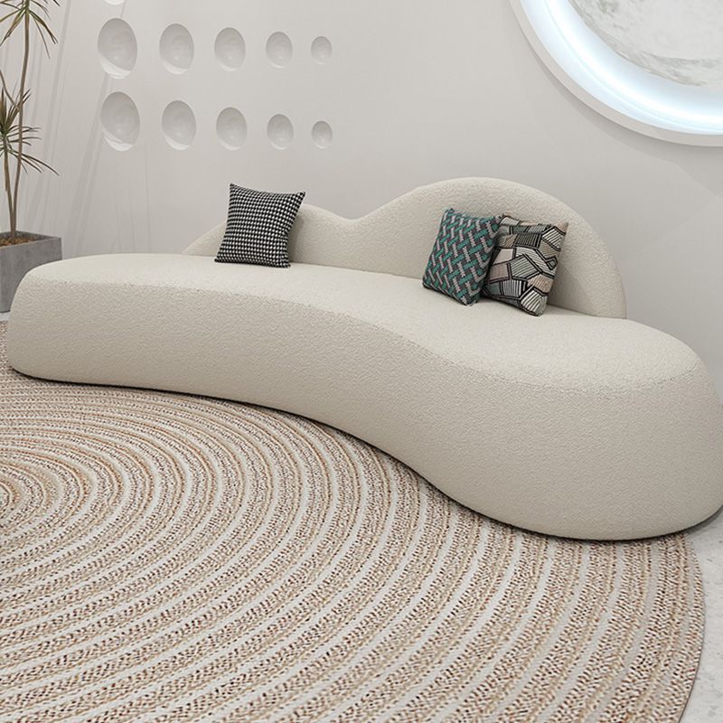 Asiento estacionario blanco sin brazo de tela de sofá de 39 "de ancho