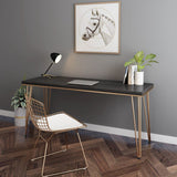 Glam Style Hairpin Writing Desk Rectangular Solid Wood Office Desk Clearhalo 'Furniture' 'furniture_office_desk' 'Office Desks' 'Office Furniture' 'office_desk' 1200x1200_0bbf5c2a-d615-43b7-b9cf-f2b639e7ef1f