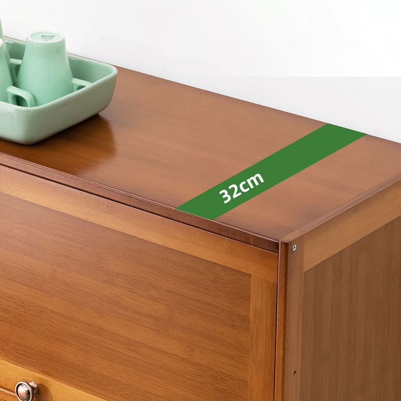 Sideboard moderna di bambù marrone Sideboard da pranzo con porta per soggiorno