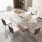 Glam Stone Rectangle Dining Table Metal Base for Dining Room Clearhalo 'Dining Tables & Seating' 'Dining Tables' 'dining_table' 'furn' 'furn_dining_table' 'Furniture' 'Kitchen & Dining Furniture' 1200x1200_0bc42676-bfc3-4dca-82e1-afc5ec653384
