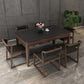Stone Top Dinette Table with Ash Wood Legs Black Indoor Dining Table Clearhalo 'Dining Tables & Seating' 'Dining Tables' 'dining_table' 'furn' 'furn_dining_table' 'Furniture' 'Kitchen & Dining Furniture' 1200x1200_0bc42fa5-98fe-4f96-be0d-365467f10d56