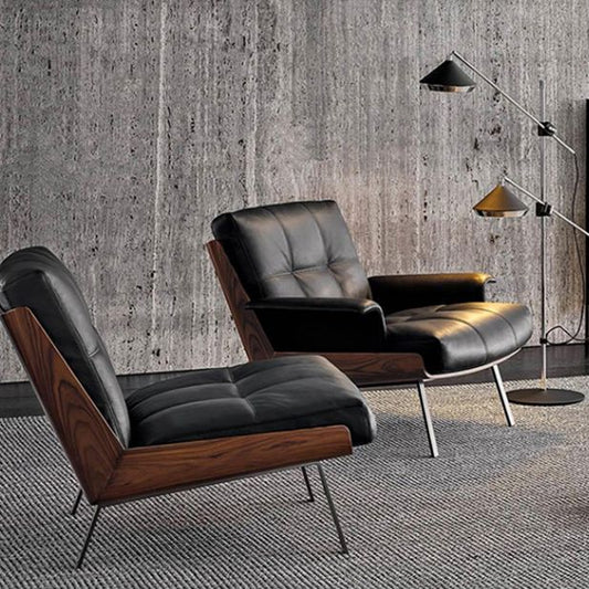 Industrial Lounge Chair Solid Color Cushion Back Basic Four Leg Reclining Accent Chair Clearhalo 'Accent Chairs' 'accent_chairs' 'Chairs & Seating' 'furn' 'furn_accent_chairs' 'Furniture' 'Living Room Furniture' 1200x1200_0bc5e63b-5c8f-428b-9235-8dd6c37021e2