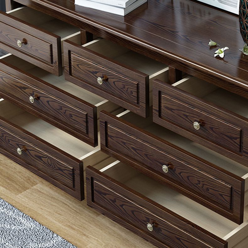 Cofre de acento moderno con 7 cajones y cofre de lana de madera maciza