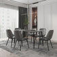 Set da pranzo moderno grigio Set tavolo da pranzo rettangolare da 1/4/7 pezzi con piano in pietra