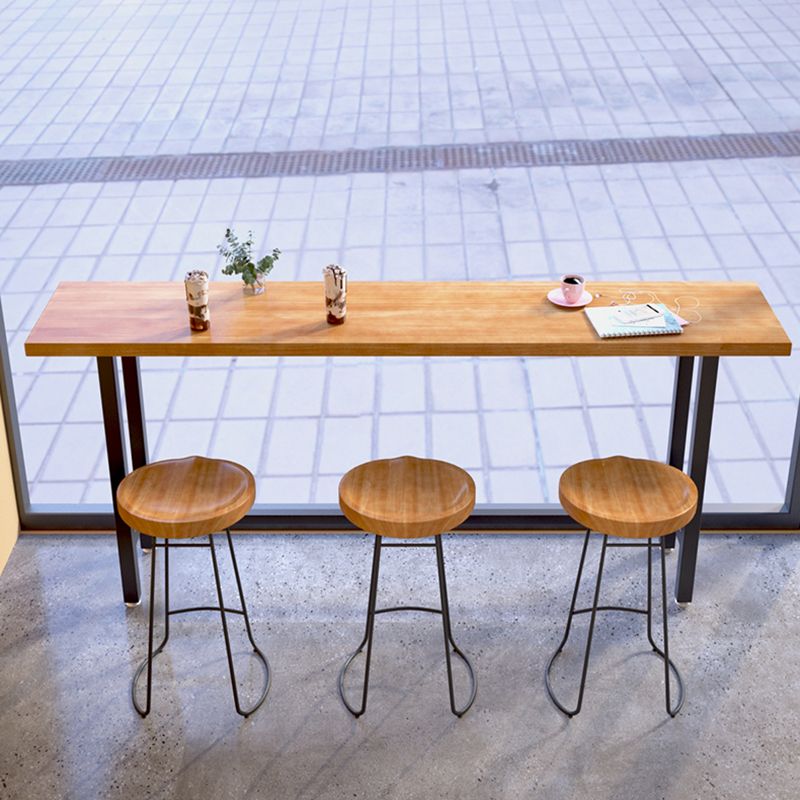 Rechthoek houten bovenste toonbank industriële balktafel voor eetkamer