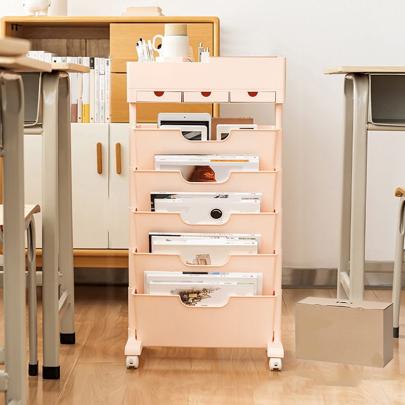 Contemporary Plastic/Acrylic Book Shelf Closed Back Bookcase Clearhalo 'Bookcases' 'furn' 'furn_bookcases' 'Furniture' 'Office Furniture' 1200x1200_0bc96cc6-1e0a-4367-9f17-e8d6e4c48ffa