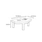 15.7"H Modern Style Wooden 3-leg Base Irregular Solid Color Coffee Table