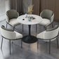 Modern Round Dining Table Sintered Stone Table with Tulip Base Clearhalo 'Dining Tables & Seating' 'Dining Tables' 'dining_table' 'furn' 'furn_dining_table' 'Furniture' 'Kitchen & Dining Furniture' 1200x1200_0bcd5075-a678-4db7-bd15-1a6c1af19cdc