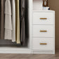 White Wooden Wardrobe Contemporary Style Wardrobe Closet with Drawer Clearhalo 'Armoires & Wardrobes' 'armoires_wardrobes' 'Bedroom Furniture' 'furn' 'furn_armoires_wardrobes' 'Furniture' 1200x1200_0bcdc7ab-a0e4-4462-bda2-ccc04780f3f1