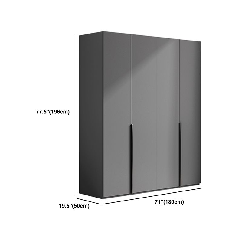 Armoire de couleur gris armoire en bois de chambre à coucher placard avec 1 tiroir