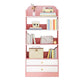 Modern Rectangle Bookcase Wooden Closed Back Bookshelf with Shelves