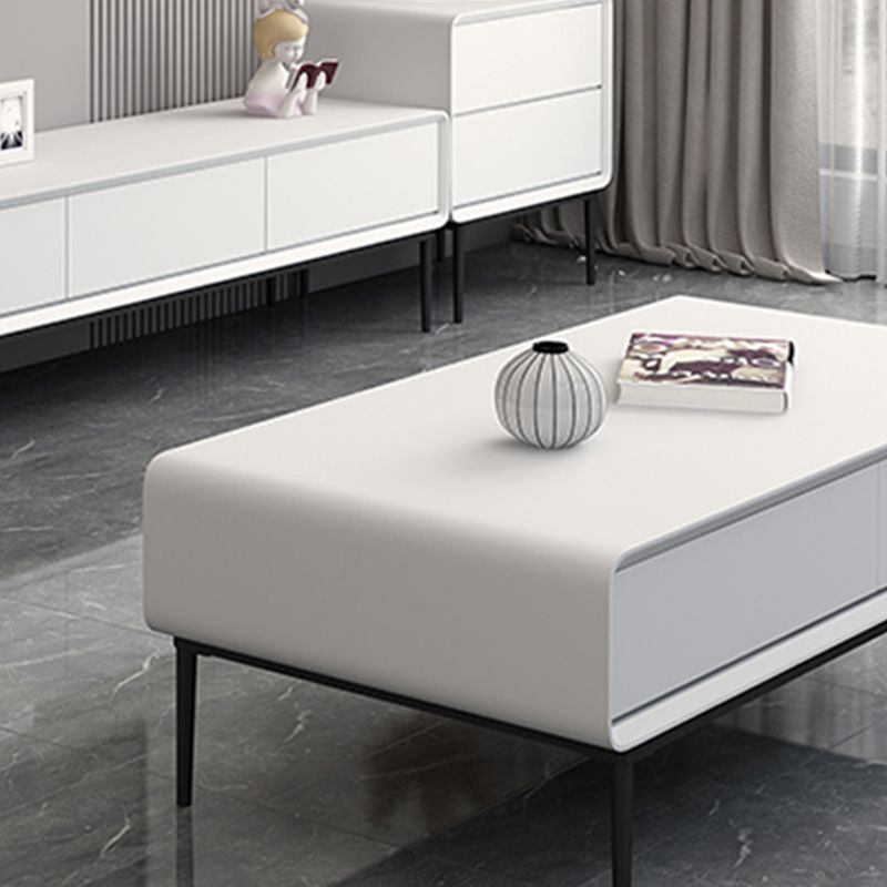 White TV Media Console Contemporary TV Stand Console with Drawers Clearhalo 'furn' 'furn_tv_stands_entertainment_centers' 'Furniture' 'Living Room Furniture' 'TV Stands & Entertainment Centers' 'TV Stands & Media Storage Furniture' 'tv_stands_entertainment_centers' 1200x1200_0bd16f7a-5343-4a09-b8a4-2e85ae01ccee