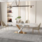 Glam White Sintered Stone Dining Table Rectangle Shape Standard Dining Table for Kitchen Clearhalo ' dining_table' 'Dining Tables & Seating' 'Dining Tables' 'furn' 'furn_dining_table' 'Furniture' 'furniture_dining_table' 'Kitchen & Dining Furniture' 'kitchen&dining_furn' 'kitchen' 'kitchen_dining_table' 1200x1200_0bd17e4f-070d-42d8-9f1c-294bf5daeca8