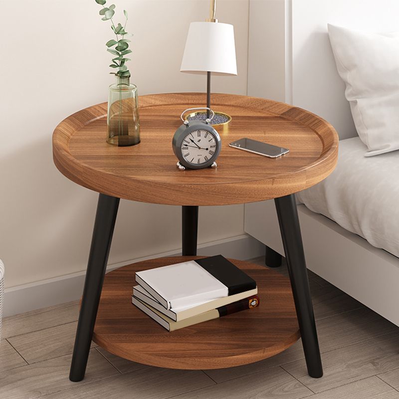 Imitatoon en bois Imitatoon Table de nuit ronde 18 pouces H table de nuit avec jambes