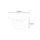 Pedestal Metal Coffee Table Contemporary Cocktail Table in Black/White