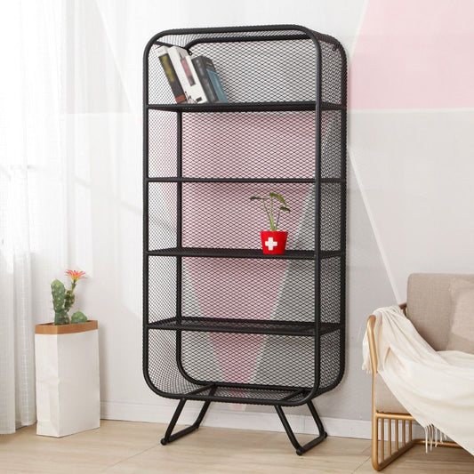 Industrial Metal Standard Bookshelf Closed Back Vertical Bookcase for Bedroom Clearhalo 'Bookcases' 'furn' 'furn_bookcases' 'Furniture' 'furniture_bookcases' 'Office Furniture' 1200x1200_0bd594c1-3ee3-4ad4-b271-a47f57cf1bd0