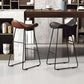 Glam Leather Bar Stools Patio Bar Stool with Iron Legs and Low Back Clearhalo 'Bar Furniture' 'Bar Stools' 'bar_stools' 'furn' 'furn_bar_stools' 'furniture_bar_stools' 'Kitchen & Dining Furniture' 'kitchen&dining_furn' 'kitchen' 'kitchen_furn' Furniture' 1200x1200_0bd65bec-0a66-4694-9b8f-1dccbd40efb7