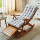 Chaise à bascule moderne Bamboo Rocker avec coussins amovibles