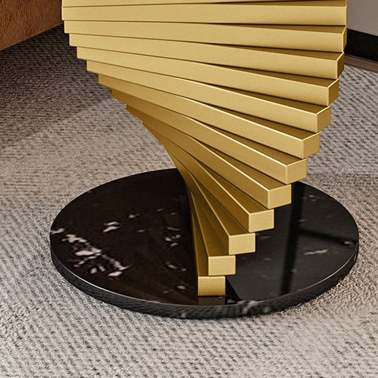 Faux Marble Glam Night Mesa 21.65 "Alto Acento de la mesa de la noche