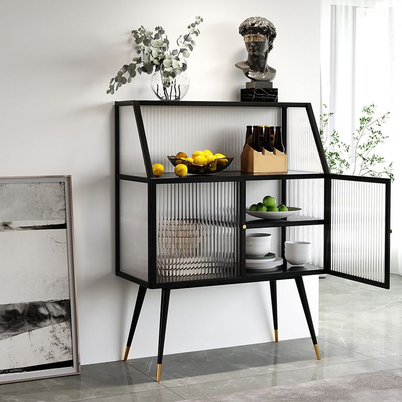 Industrial Display Cabinet 41"H Storage Cabinet for Dining Room Clearhalo 'Display & China Cabinets' 'display_china_cabinets' 'furn' 'furn_display_china_cabinets' 'Furniture' 'Kitchen & Dining Furniture' 1200x1200_0bd97157-30a1-443b-8225-4b660d4e8643