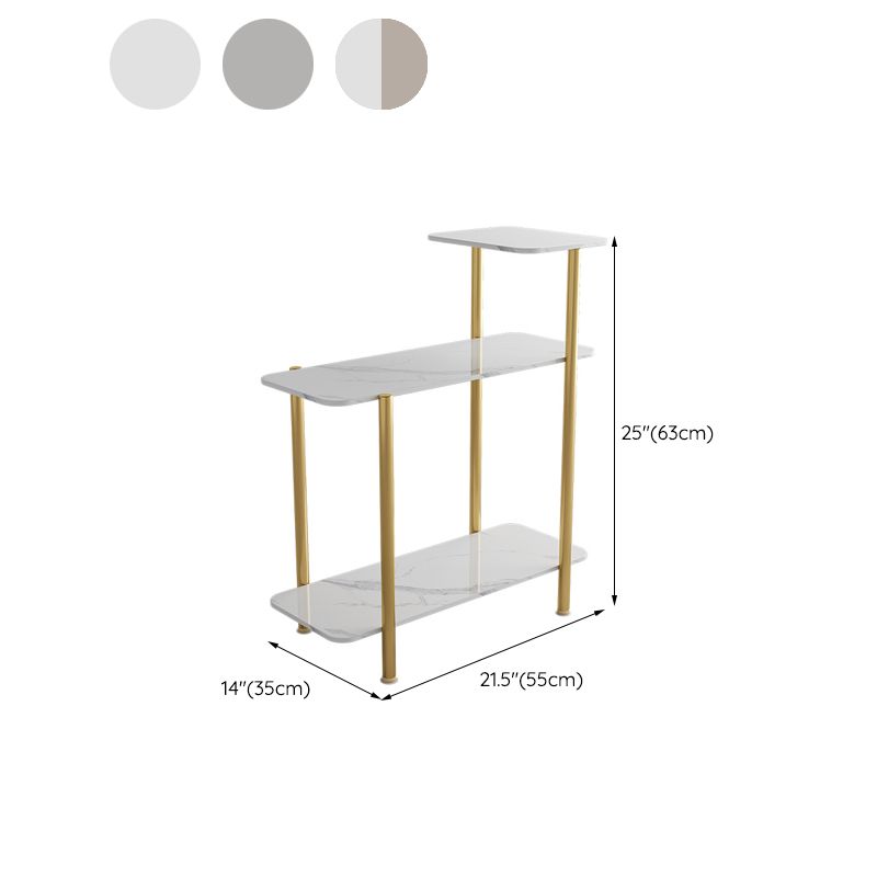 Mesa lateral rectangular contemporánea Top 4 patas Tabla Fin