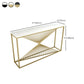 Tabla de acento Glam Rectangle 31.5 "Mesa de consola de mármol de alto para Hall