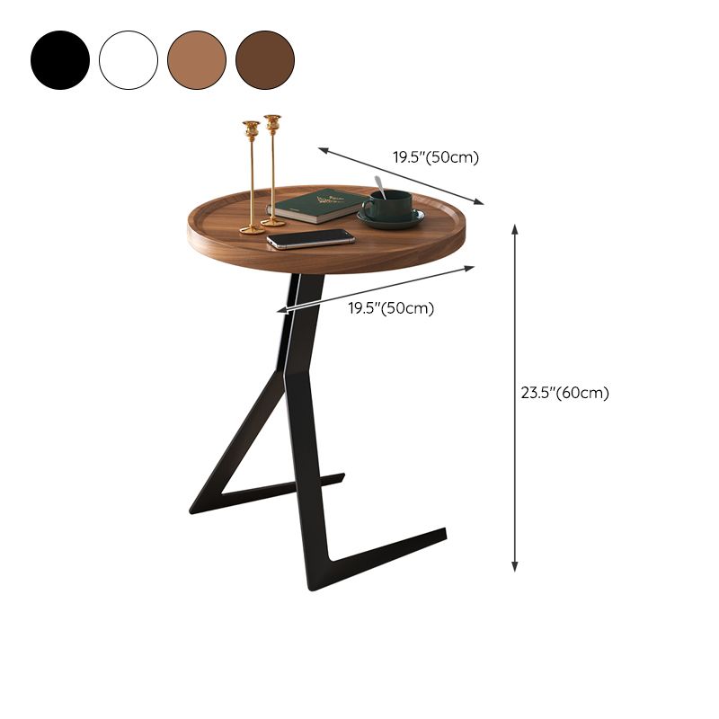 Metal and Wood Side Table Contemporary End Table for Living Room Clearhalo 'Coffee & Accent Tables' 'End & Side Tables' 'end_side_tables' 'furn' 'furn_end_side_tables' 'Furniture' 'Living Room Furniture' 1200x1200_0bdc0b2c-1627-499f-8ac8-cc0b1d9c603e
