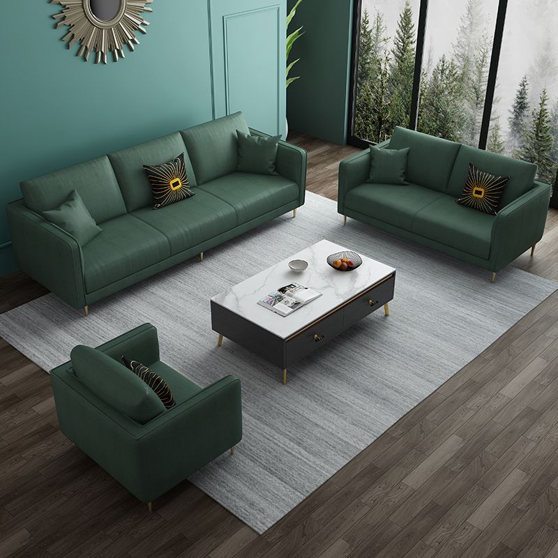 32.28" D x 72.83" W x 33.07" H Faux Leather Tuxedo Arm Sofa with Bolster Pillows Clearhalo 'furn' 'furn_sofas' 'Furniture' 'furniture_sofas' 'kitchen' 'kitchen_sofas' 'Living Room Furniture' 'Sofa' 'sofas' 1200x1200_0bdc21e6-4d47-4391-ba23-1eb6323b7f0c