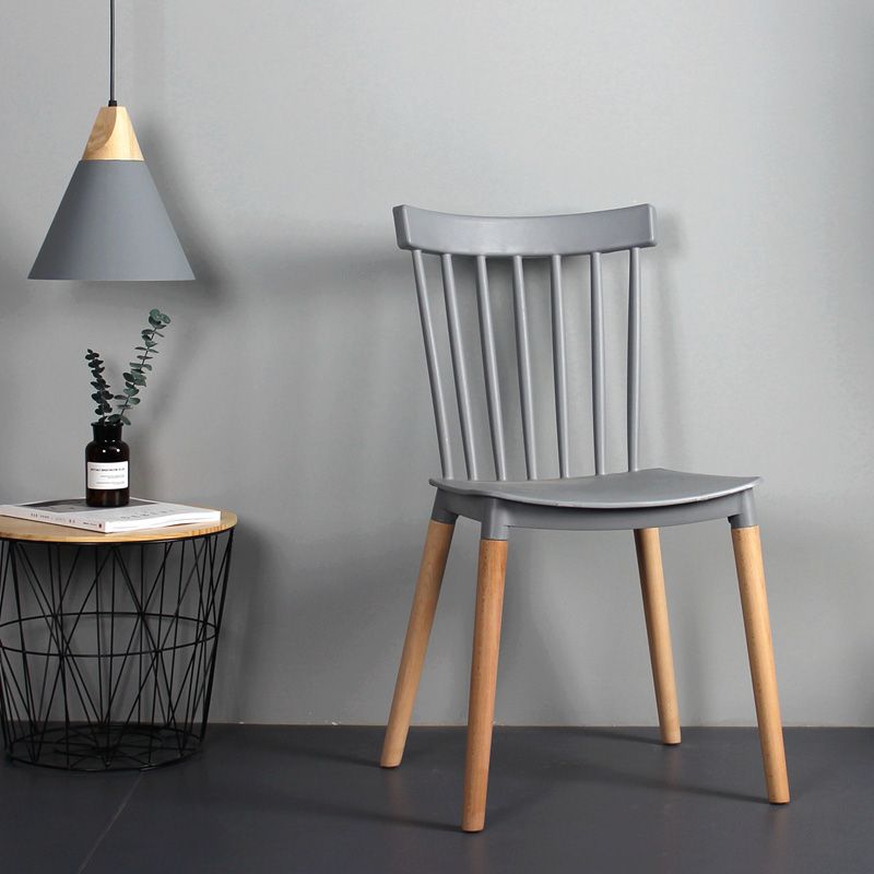 Contemporary Style Dining Room Chair Slat Back Stackable Side Chair for Kitchen Clearhalo ' kitchen&dining_furn' 'Dining Chairs' 'Dining Tables & Seating' 'dining_chair' 'furn' 'furn_dining_chair' 'Furniture' 'furniture_dining_chair' 'Kitchen & Dining Furniture' 'kitchen' 1200x1200_0bdd650e-7f53-45d9-953e-8778bcb1b83b