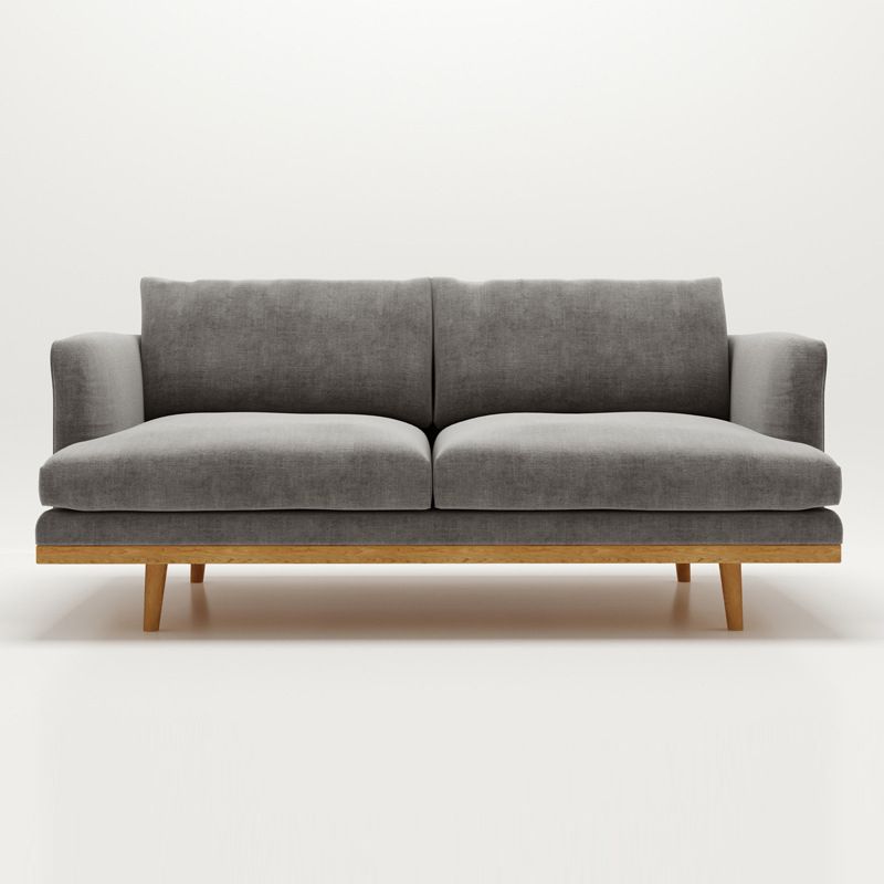 Northern European Wooden 2/3-Seater Sofa Wood Legs Square Arm Sofa Clearhalo 'furn' 'furn_sofas' 'Furniture' 'furniture_sofas' 'kitchen' 'kitchen_sofas' 'Living Room Furniture' 'Sofa' 'sofas' 1200x1200_0bde16b2-cd01-4c66-83cf-97a7caa057f2