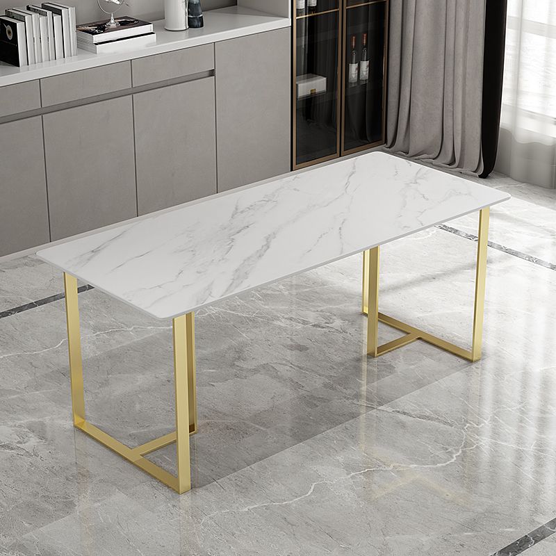 Traditional Luxury Rectangle Table Stone Double Pedestal Dining Site Table Clearhalo 'Dining Tables & Seating' 'Dining Tables' 'dining_table' 'furn' 'furn_dining_table' 'Furniture' 'Kitchen & Dining Furniture' 1200x1200_0bde8bd4-13ee-43ae-a344-aa390754ecc4