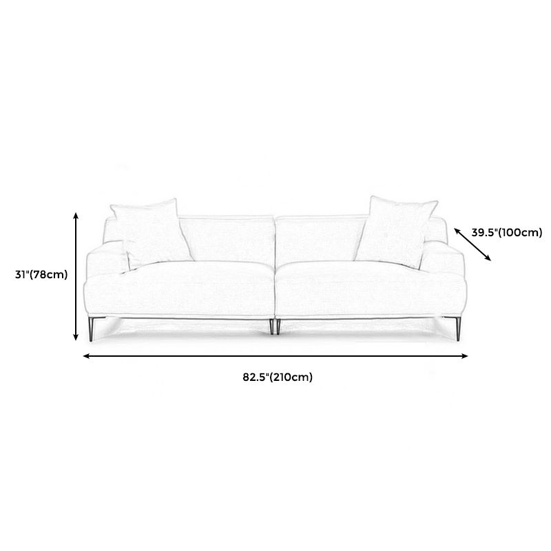 リネン埋め込み腕ソファ38 "wリビングルーム用のモダンなクッションソファ