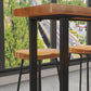 Industriële barhoogtetafel vaste houten top bistro tafel voor patio -gebruik