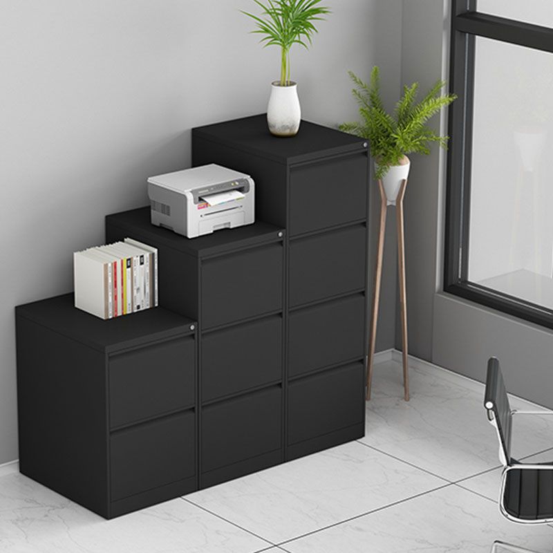 Contemporary File Cabinet Metal Frame Vertical File Cabinet with Lock Office Clearhalo 'Filing Cabinets' 'filling_cabinets' 'furn' 'furn_filling_cabinets' 'Furniture' 'Office Furniture' 1200x1200_0bdf7bbe-724f-4187-adfb-e1c5575b55a5